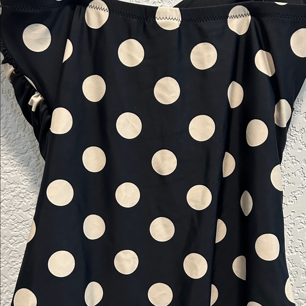 J. Crew Black and White Polka Dot One-Piece Swimsuit - Picture 6 of 10